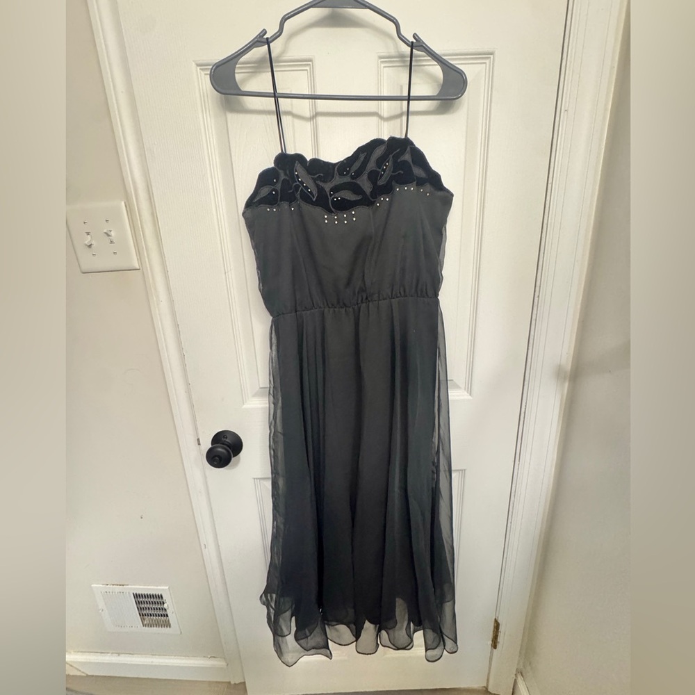 Vintage Pat Richards Black Evening Dress